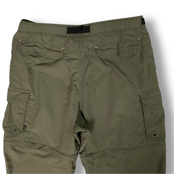 REI Mens Convertible Cargo Hiking Pants Sz M Zip Off Green Hiking Travel - Picture 6 of 11